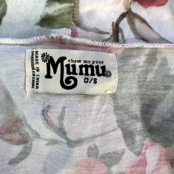 Show Me Your Mumu White & Pink Floral Kimono Shirt Sleeve Robe- One Size - Picture 8 of 13